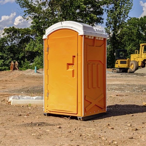 how often are the porta potties cleaned and serviced during a rental period in St. Armand